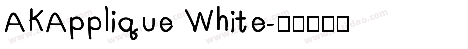 AKApplique White字体转换